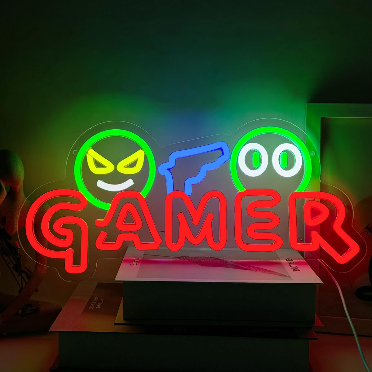 Gamer Neon Sign LED Wall Light - Party Games School review and price