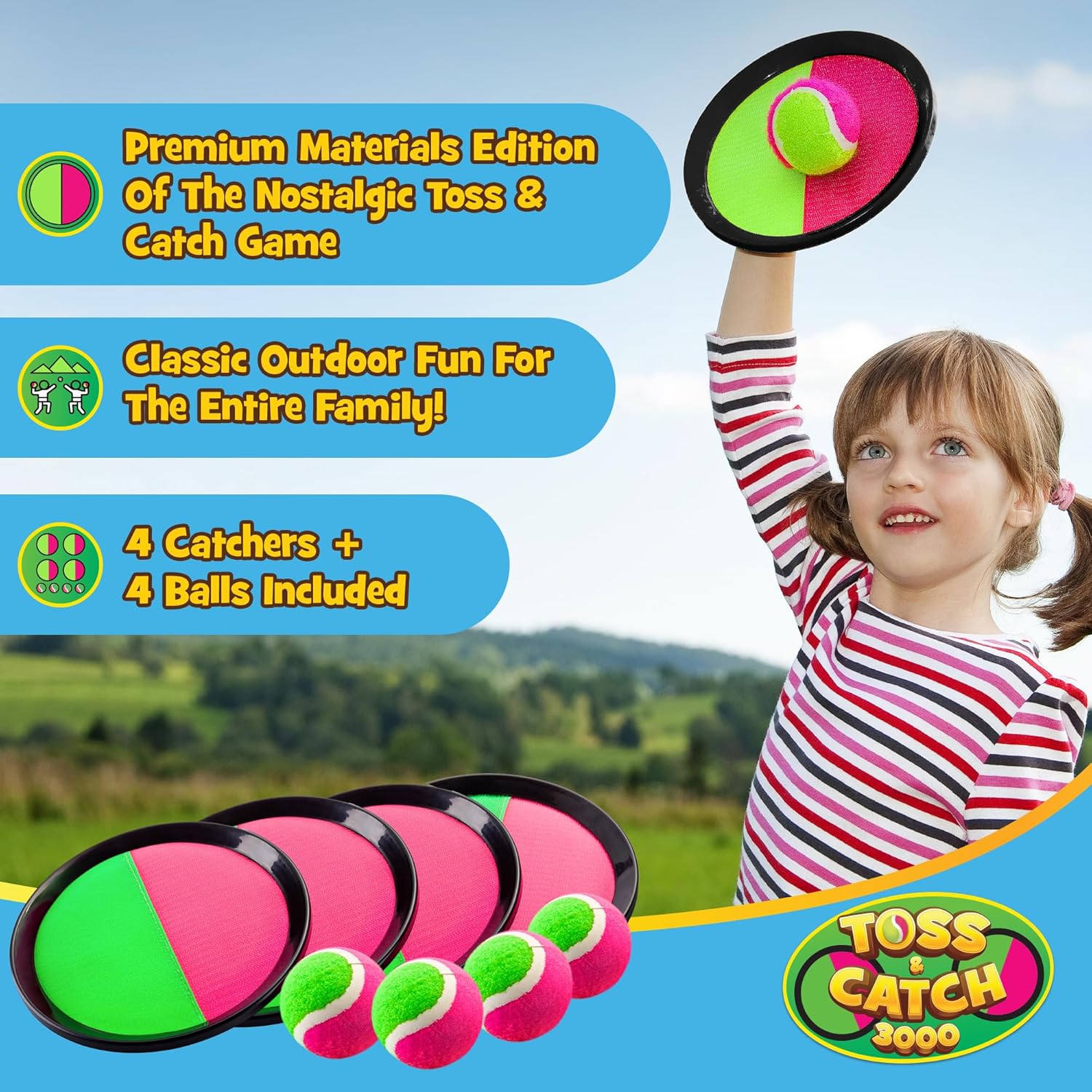 Kids Sticky Disc Toss Catch Ba - Catch Ball Velcro review and price