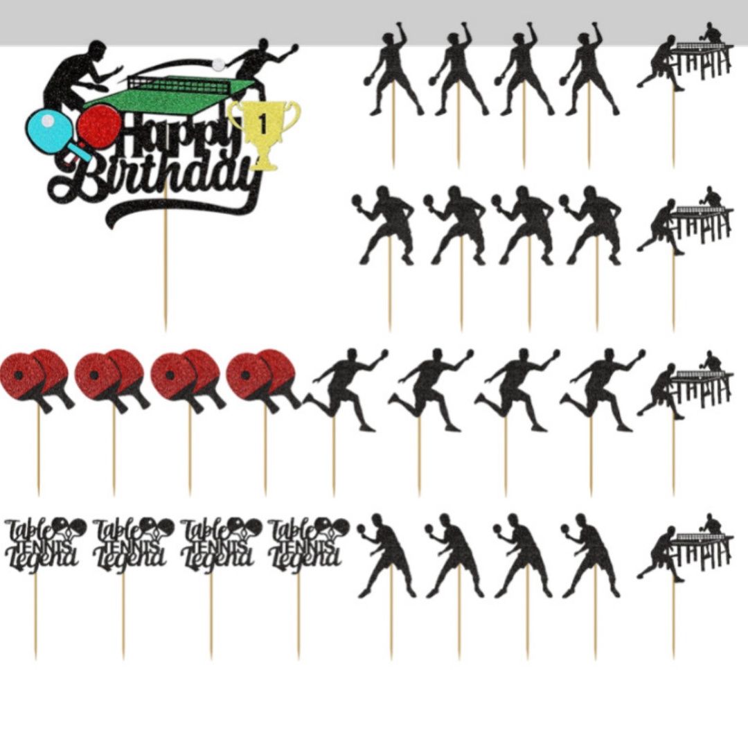 Ping Pong Cake Topper Happy Bi - Party Games Jenga review and price