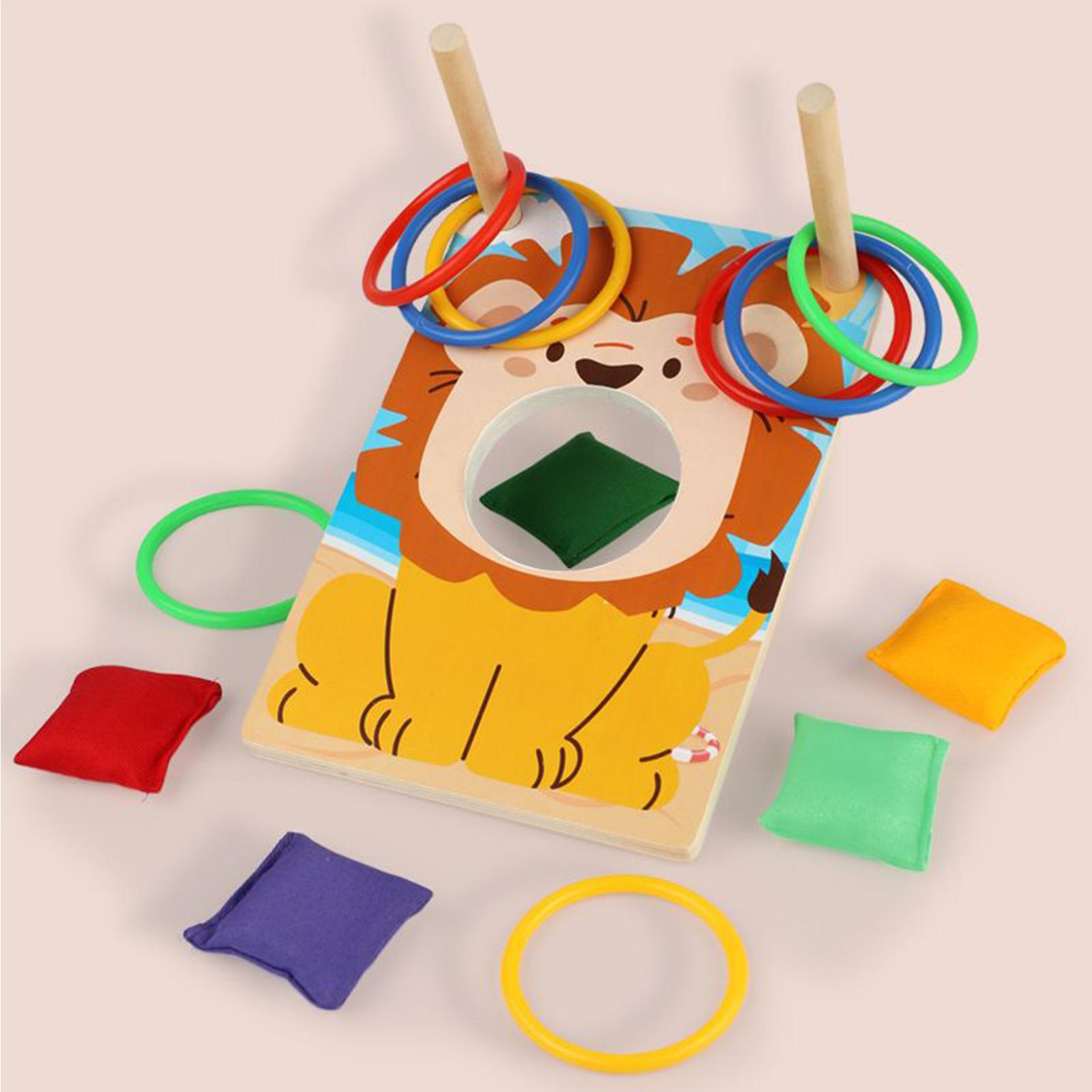 Wooden Bean Bag Toss Game Ring - Party Games Group For Adults review and price