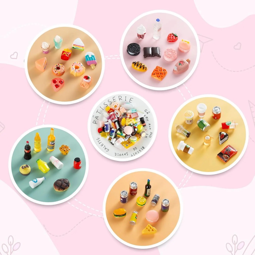 50Pcs Miniature Food Drink Bot - Party Games You Can Play review and price
