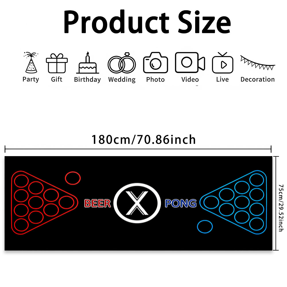 Beer Pong Game Table Runner Dr - Party Games Jenga review and price