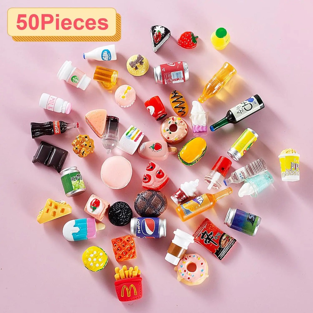 50Pcs Miniature Food Drink Bot - Party Games You Can Play review and price