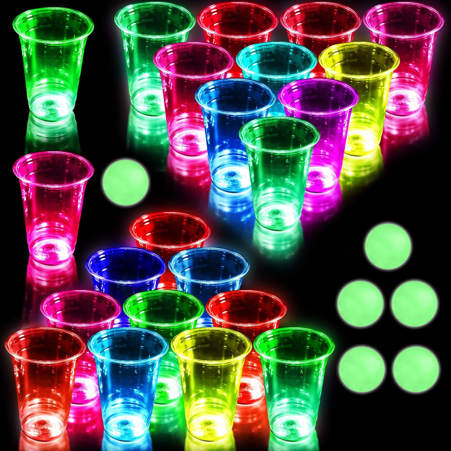 Glowing Party Beer Pong Game L - Party Games Jenga review and price