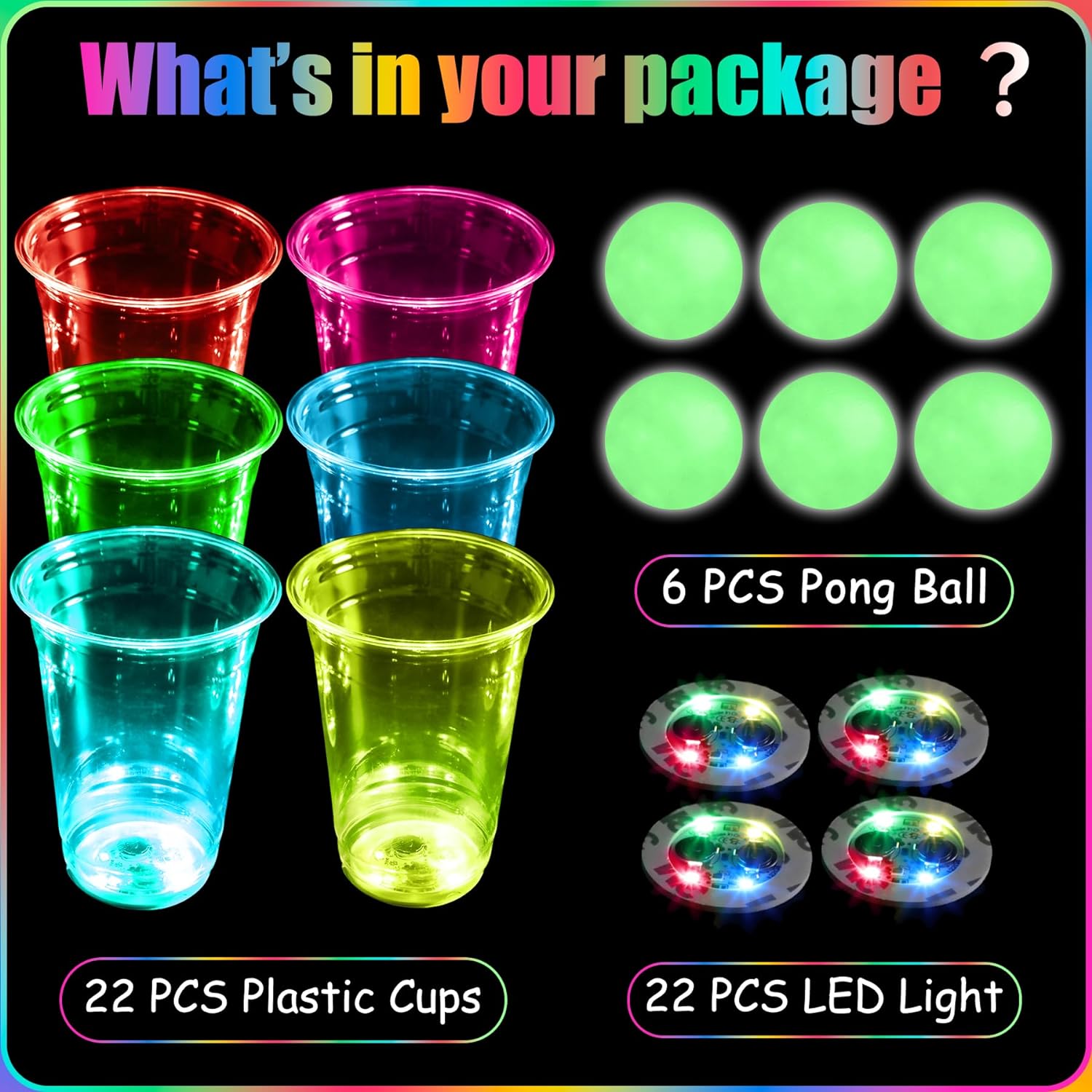 Glowing Party Beer Pong Game L - Party Games Jenga review and price