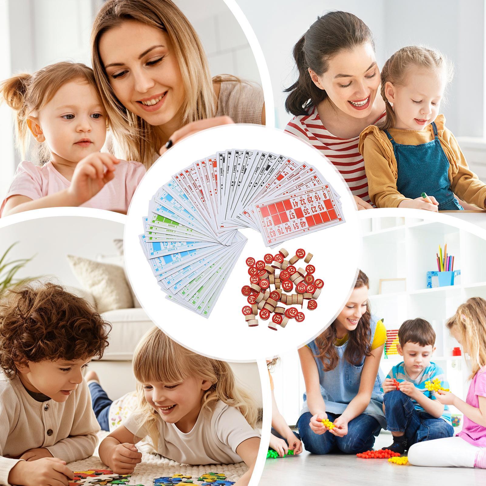 Bingo Set Wooden Funny Educati - Party Games Group For Adults review and price